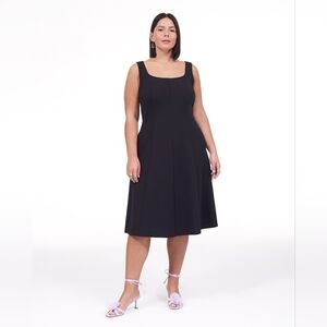 Addition Elle Black Midi Dress 1XL